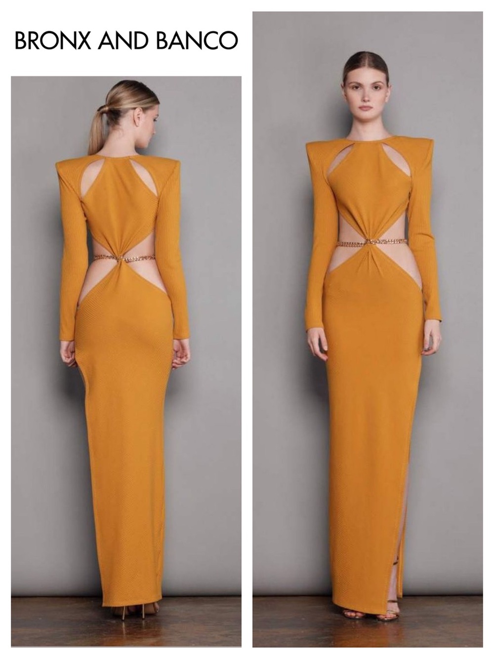BRONX & BANCO Amara Maxi Dress in Mustard